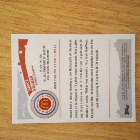 2022 Topps McDonalds All American Jarace Walker #2K6-12 - Picture 2 of 3